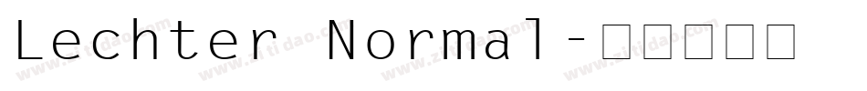 Lechter Normal字体转换